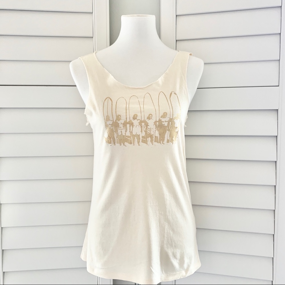 J. Crew Surfer Dude Tank Top Beige and Size Small
